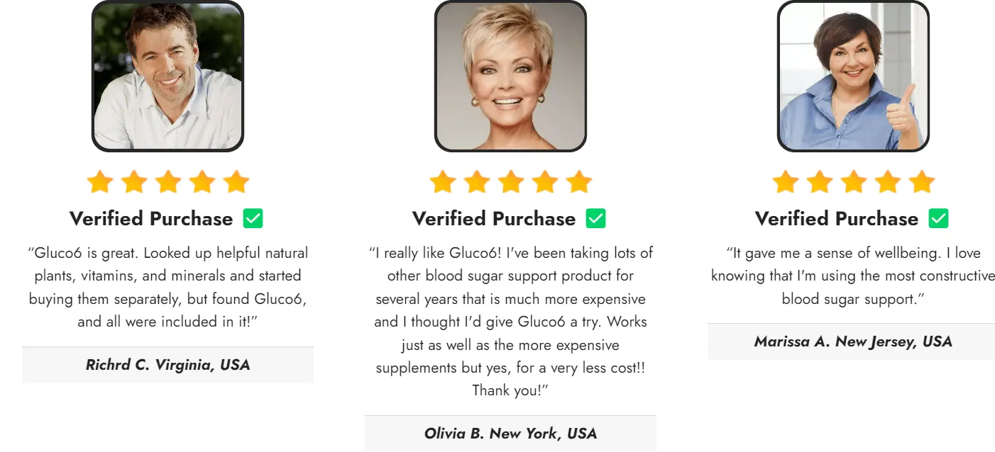 Gluco6 Customer Reviews